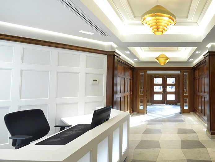 Fully refurbished reception area within Lancaster House offices to let Birmingham