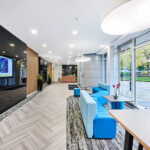 Fully refurbished feature reception at Friars Gate offices to let Solihull