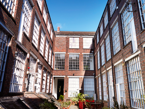 External courtyard at St Pauls Square offices Birmingham