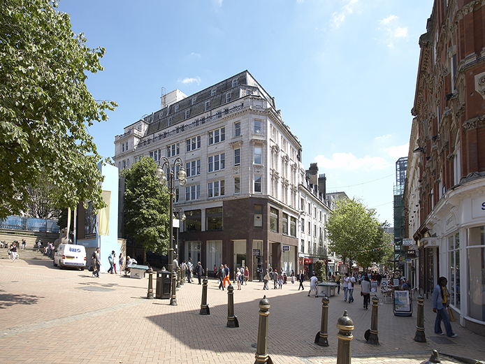 External view of Waterloo House offices to rent Birmingham city centre - in Victoria Square