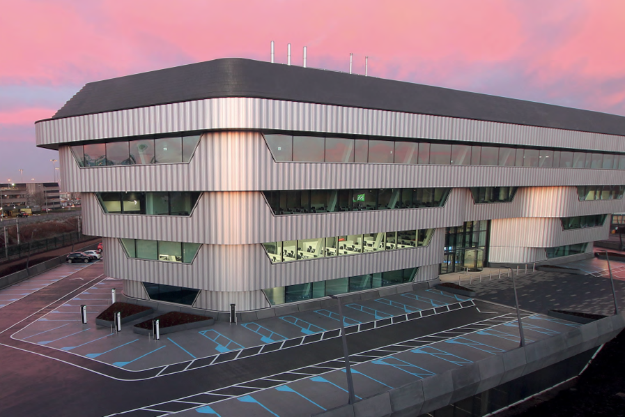 Exterior at Ingenuity House where Orega took 30,000 sq ft of space in the Solihull office market